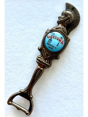 Vintage Bottle Opener Gastown Vancouver BC Roman Metal Souvenir Retro Bar